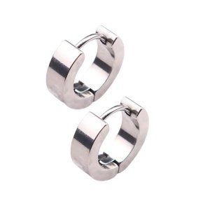 pendientes aros pequeños acero para hombre