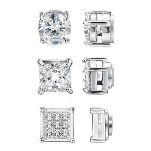 pendientes magneticos con iman acero inoxidable