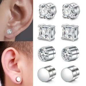 pendientes magnéticos para orejas sin perforar iman de neodimio