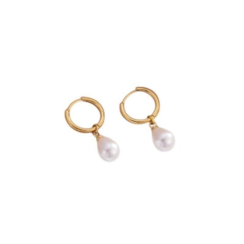 PENDIENTES AROS CON PERLA DESMONTABLE