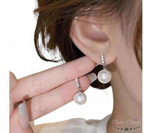 PENDIENTES PERLAS CON BARRA DE CIRCONITAS