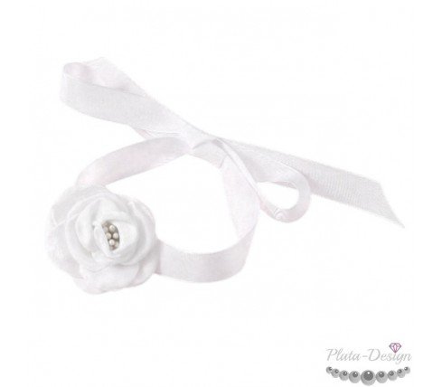 PULSERA BRAZALETE RASO CON FLOR PARA NOVIA