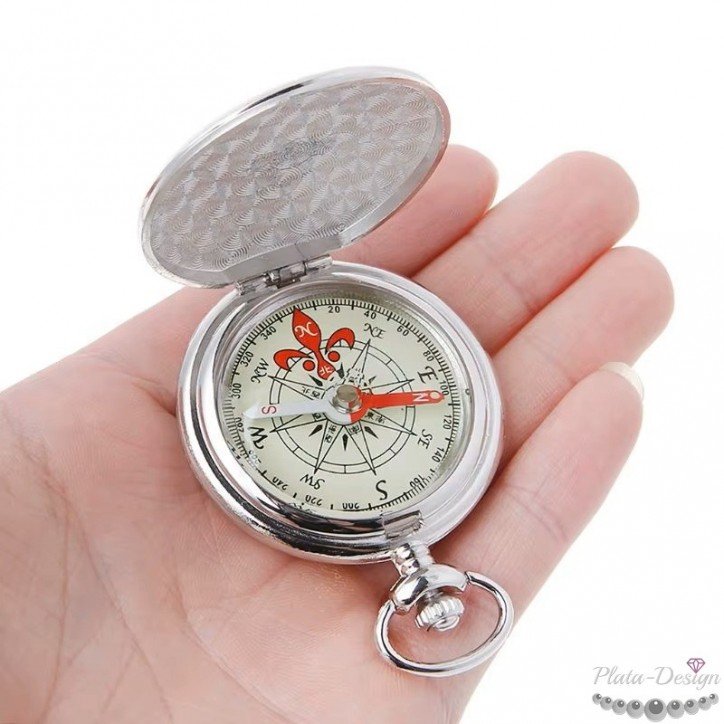 brújula personalizada tipo reloj de bolsillo
