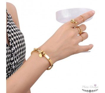 PULSERA RÍGIDA PARA GRABAR CON MINI CHAPITA