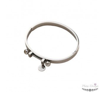 pulseras brazalete cartier acero y oro blanco