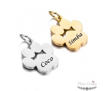 colgante huella mascota personalizado pequeño