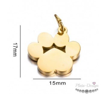 colgante pequeño huella mascota con nombre