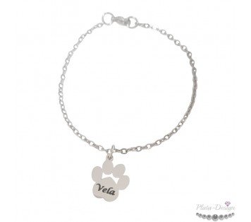 pulsera con huella de perro personalizada