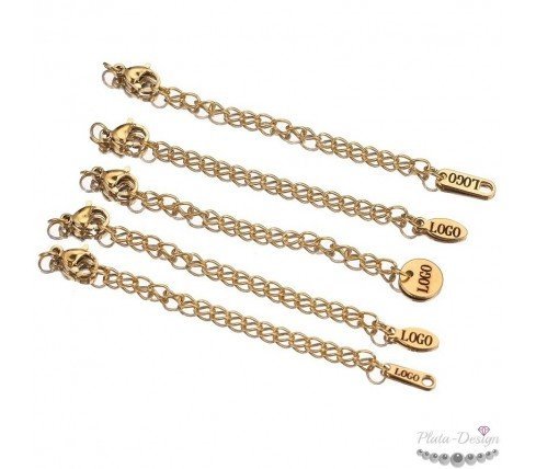 MINI ETIQUETAS PERSONALIZADAS PARA JOYERÍA ACERO Y ORO