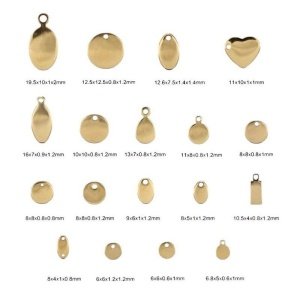 mini chapitas con logotipo para joyas y bisuteria