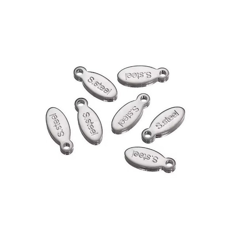 MINI ETIQUETAS PERSONALIZADAS LOGO TALLADO PARA JOYERÍA ACERO