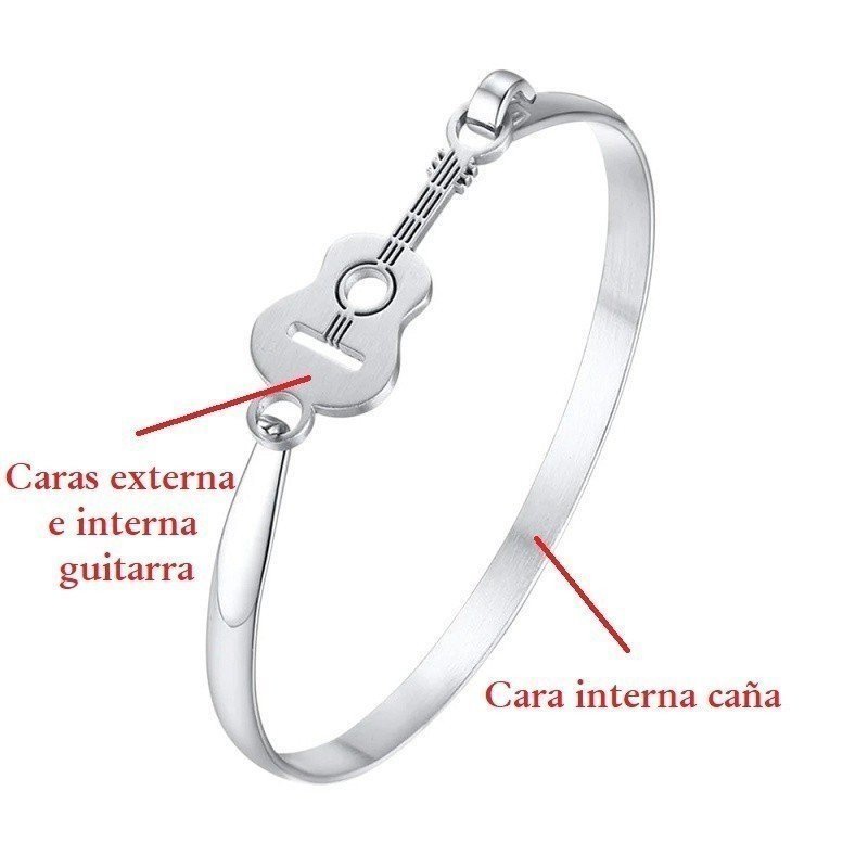 PULSERA GUITARRA PERSONALIZADA ACERO INOX