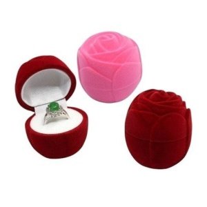 caja regalo flor rosa
