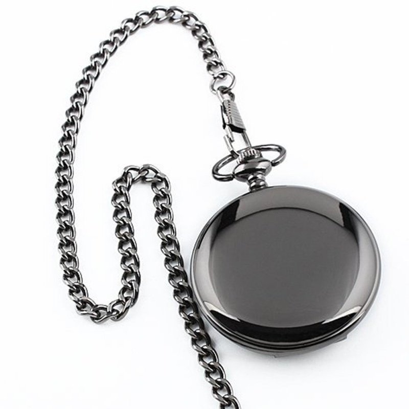 RELOJ DE BOLSILLO PERSONALIZABLE NEGRO ROMANOS