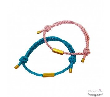 pulseras cuerda trenzada de colores personalizadas