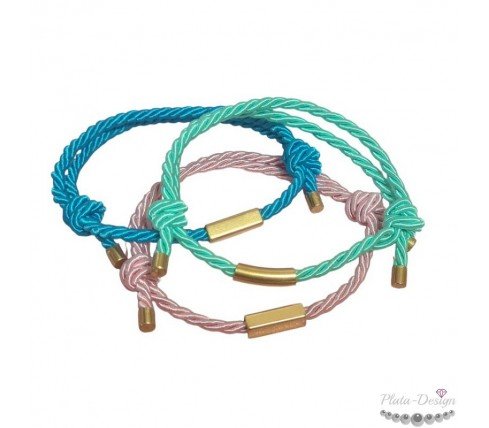 PULSERA PERSONALIZADA CORDÓN TRENZADO COLORES