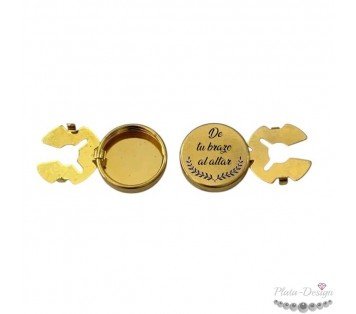 CUBREBOTONES PERSONALIZADOS DORADO VINTAGE