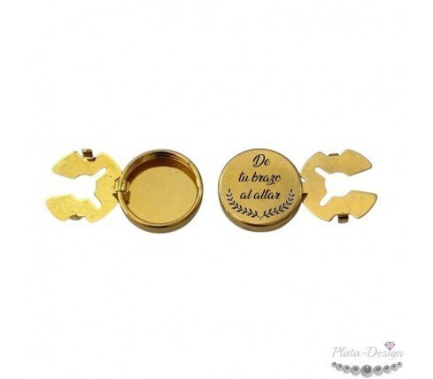 CUBREBOTONES PERSONALIZADOS DORADO VINTAGE