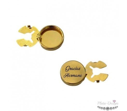 cubrebotones dorados personalizados para padres