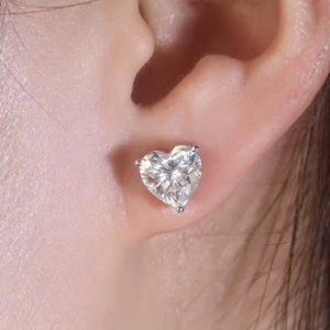 pendientes corazones pequeños plata