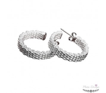 pendientes aros de plata medianos