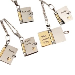 colgante libro con páginas personalizado