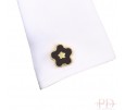 GEMELOS DORADOS DE DISEÑO FLOR PERSONALIZADOS GEMELOS DORADOS DE DISEÑO FLOR PERSONALIZADOS