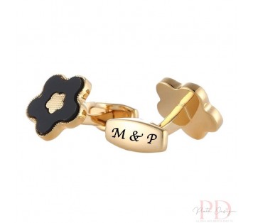 gemelos personalizados elegantes para novios