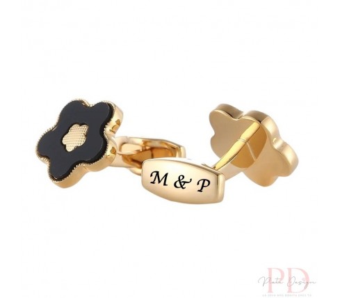 gemelos personalizados elegantes para novios