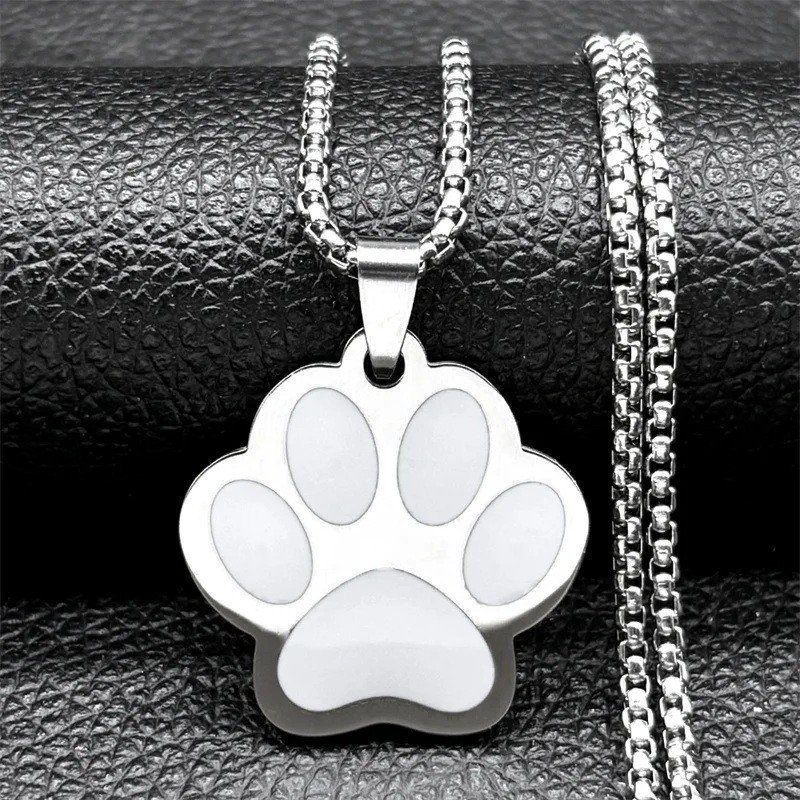 COLGANTE HUELLA PERRO PERSONALIZADO DOS COLORES