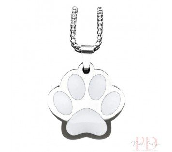 COLGANTE HUELLA PERRO PERSONALIZADO DOS COLORES