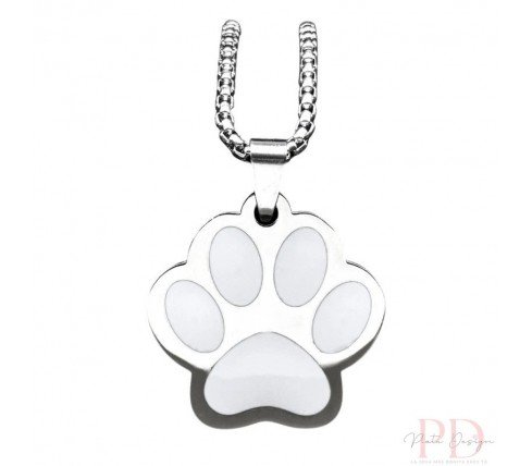 COLGANTE HUELLA PERRO PERSONALIZADO DOS COLORES