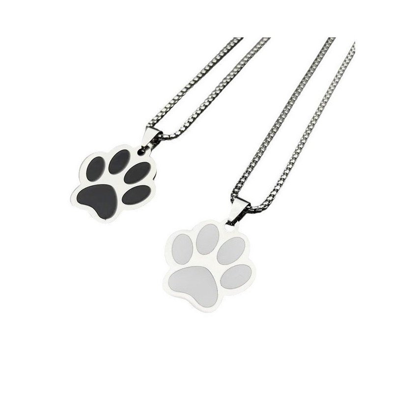 COLGANTE HUELLA PERRO PERSONALIZADO DOS COLORES