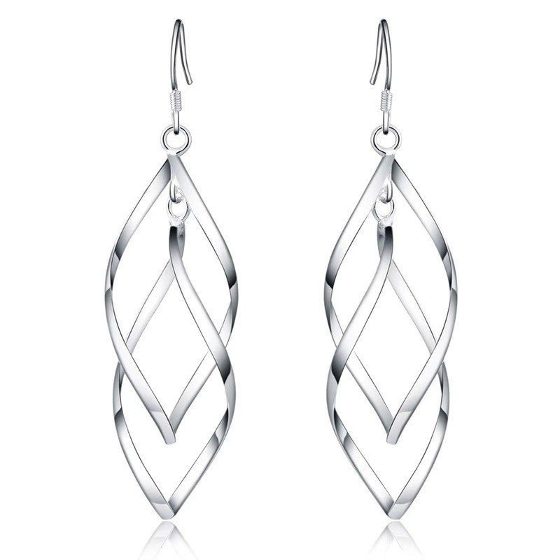 PENDIENTES LARGOS DISEÑO PLATA