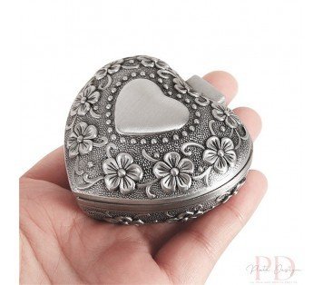 JOYERO CORAZÓN PLATA VINTAGE PERSONALIZADO