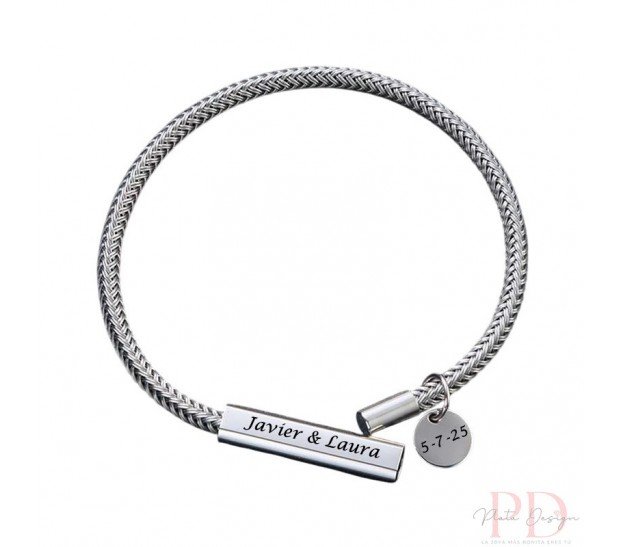 PULSERA CUERDA CON ENTREPIEZA PERSONALIZADA PULSERA CUERDA CON ENTREPIEZA PERSONALIZADA