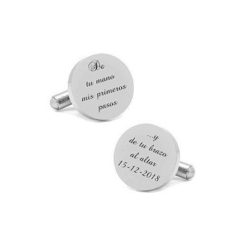 GEMELOS REDONDOS CLÁSICOS PERSONALIZADOS