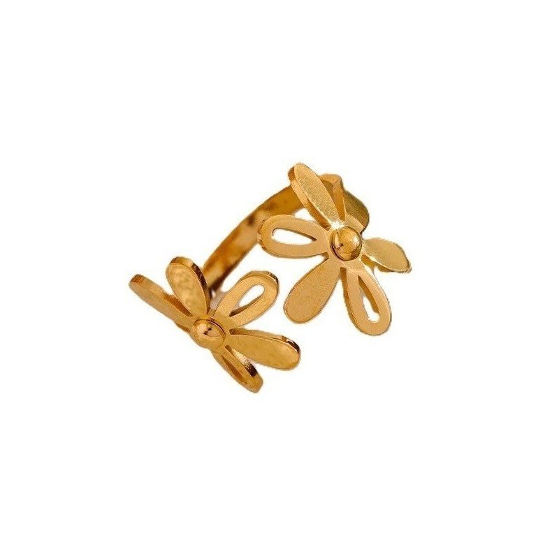 ANILLO ACERO WATERPROOF DOBLE FLOR SPRING