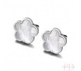 PENDIENTES FLOR Y NÁCAR ACERO Y ORO PENDIENTES FLOR Y NÁCAR ACERO Y ORO