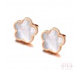 PENDIENTES FLOR Y NÁCAR ACERO Y ORO PENDIENTES FLOR Y NÁCAR ACERO Y ORO