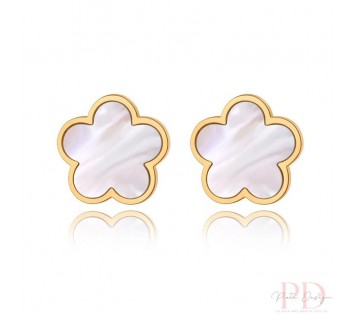 pendientes flores oro amarillo