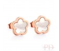 PENDIENTES FLOR Y NÁCAR ACERO Y ORO PENDIENTES FLOR Y NÁCAR ACERO Y ORO