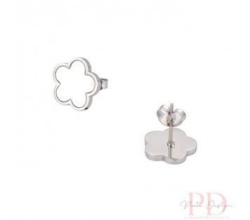 pendientes louis vuitton acero plateado tipo oro blanco