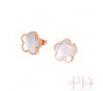 PENDIENTES FLOR Y NÁCAR ACERO Y ORO PENDIENTES FLOR Y NÁCAR ACERO Y ORO