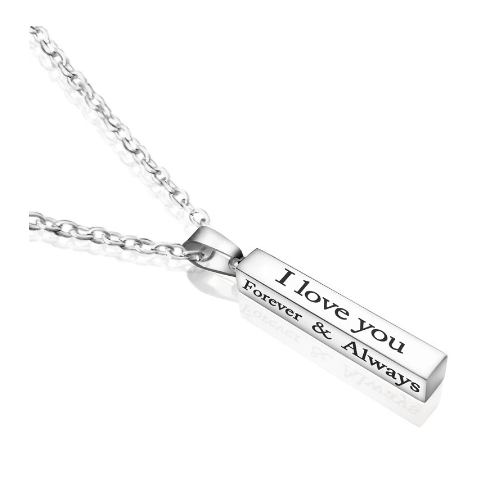 COLGANTE BARRA ACERO, PERSONALIZABLE EN 4 CARAS