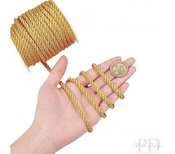 CORDÓN TRENZADO DORADO 5 MM