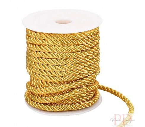cordón trenzado dorado para bisuteria y manualidades