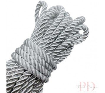 CORDÓN TRENZADO PLATEADO 5 MM