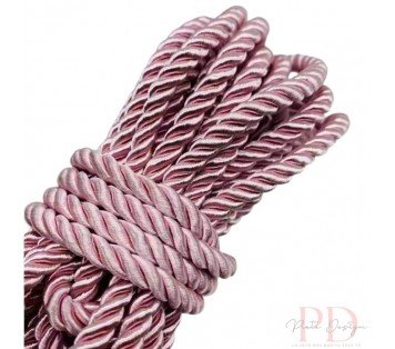 cordon rosa trenzado brillante de 3 milimetros para joyeria y manualidades