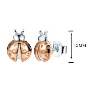 pendientes mariquitas rosas